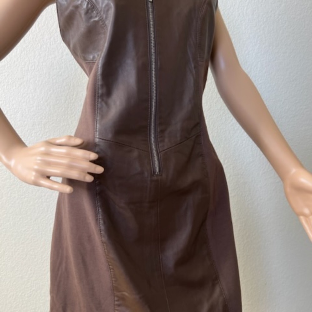 Boston Proper Leather/Fabric Dress